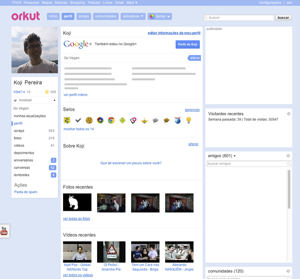 Google+ no Orkut Google+ no Orkut