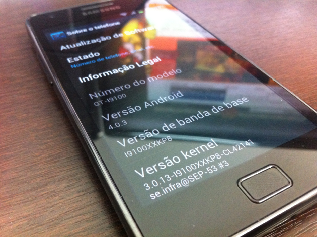 Galaxy S II com Ice Cream Sandwich Galaxy S II com Ice Cream Sandwich