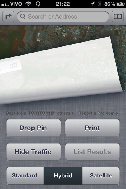 Detalhe para o TomTom no mapa. (Imagem: MacMagazine) Detalhe para o TomTom no mapa. (Imagem: MacMagazine)