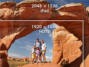 Diferença de resolução entre um iPad e a TV Full HD Diferença de resolução entre um iPad e a TV Full HD