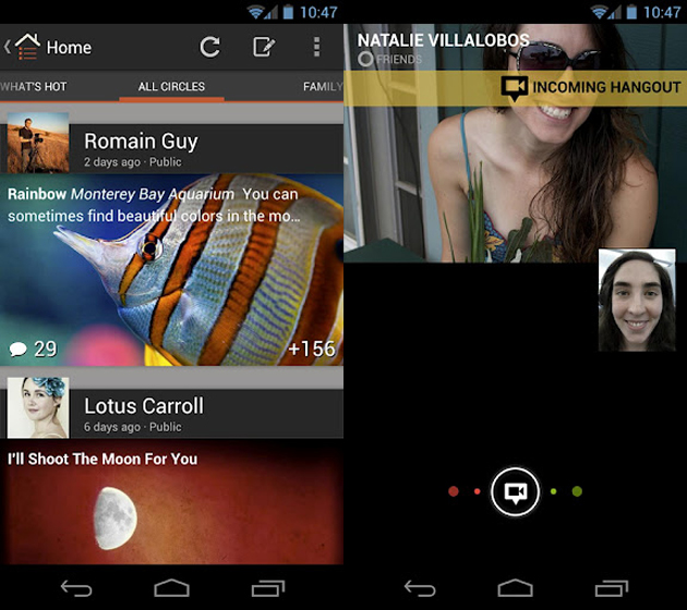 Novo Google+ no Android Novo Google+ no Android
