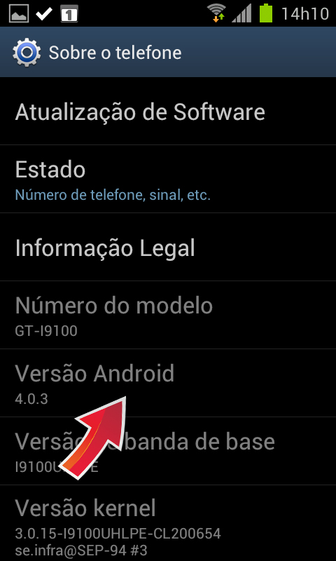 Versão do Android Versão do Android