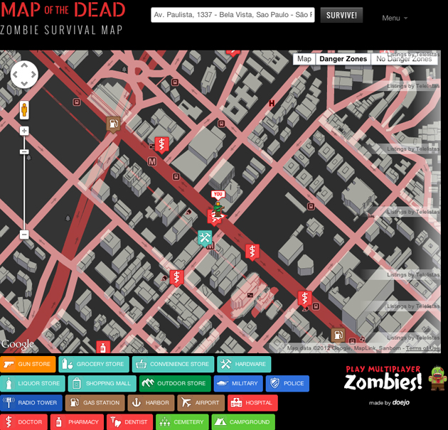 Mapa Zumbi Mapa Zumbi