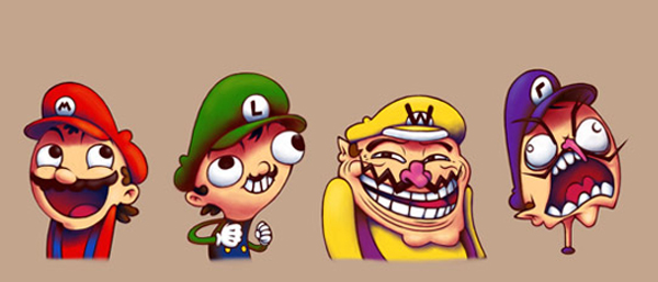 super mario troll faces super mario troll faces