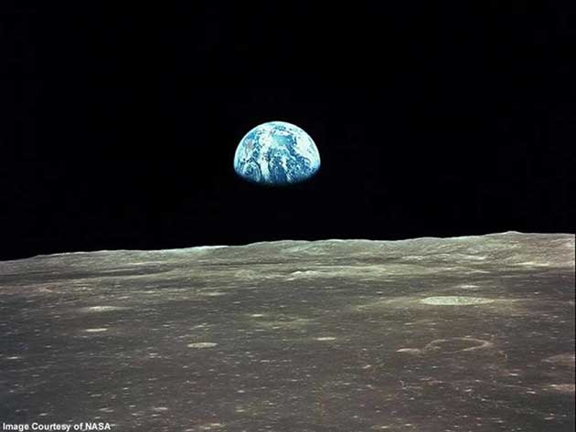 Viagem para a Lua Terra vista da Lua