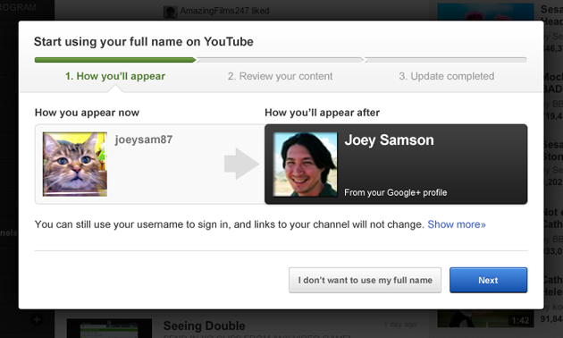 YouTube Username Username
