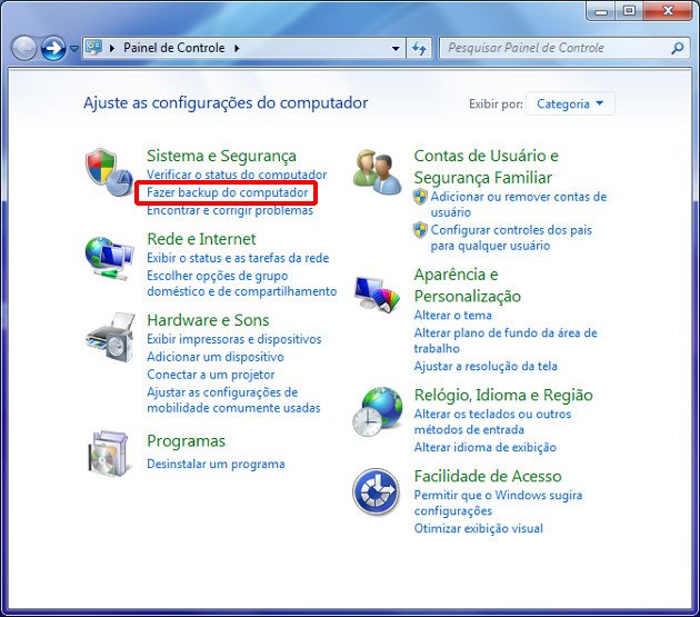 Painel de Controle do Windows Painel de Controle do Windows