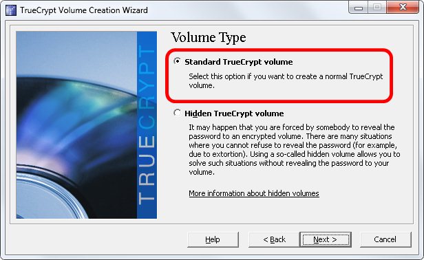 3 - Volume comum ou oculto no Truecrypt 3 - Volume comum ou oculto no Truecrypt