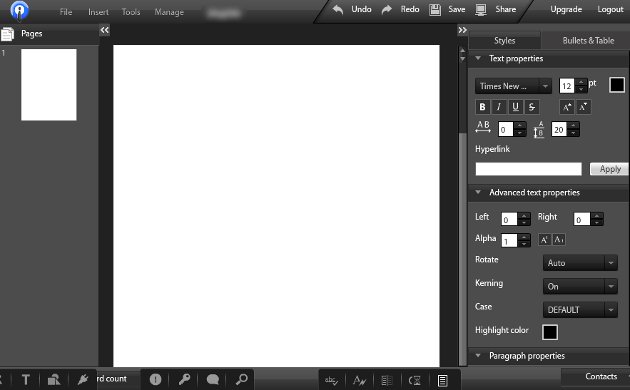 Novo documento no Live Documents Novo documento no Live Documents