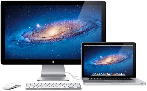 Macbook Pro conectado ao Apple Thunderbolt Display Macbook Pro conectado ao Apple Thunderbolt Display