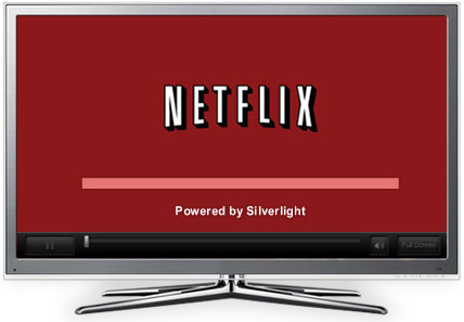 O Netflix utiliza o Silverlight para prover o seu conteúdo O Netflix utiliza o Silverlight para prover o seu conteúdo
