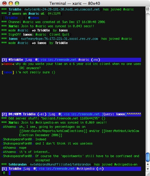 IRC no Mac OS X IRC no Mac OS X