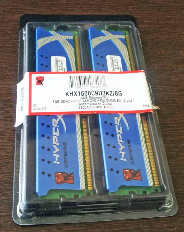 Embalagem Memórias Kingston HyperX 8 GB DDR3 1600 MHz Dual Channel Genesis Embalagem Memórias Kingston HyperX 8 GB DDR3 1600 MHz Dual Channel Genesis