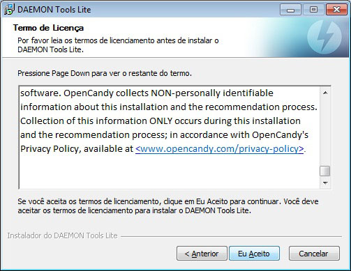 Termos de licença do Daemon Tools Lite Termos de licença do Daemon Tools Lite