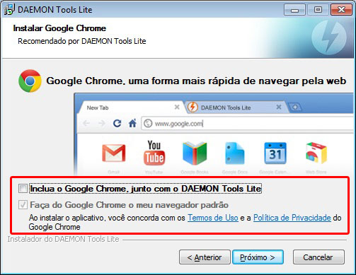 Instalação do Google Chrome Instalação do Google Chrome