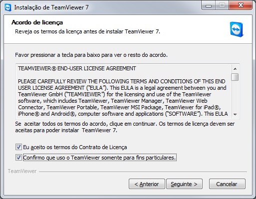Licença de uso do Teamviewer Licença de uso do Teamviewer