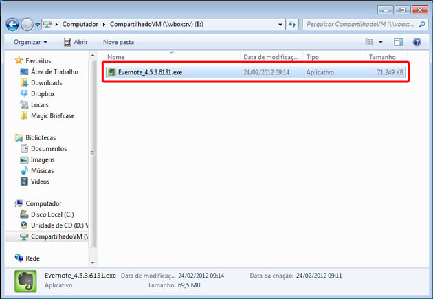 Instalador do Evernote Instalador do Evernote