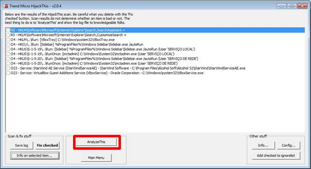 Detectando e identificando possíveis programas maliciosos com o HijackThis Detectando e identificando possíveis programas maliciosos com o HijackThis