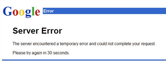 Erro no servidor do Gmail Erro no servidor do Gmail